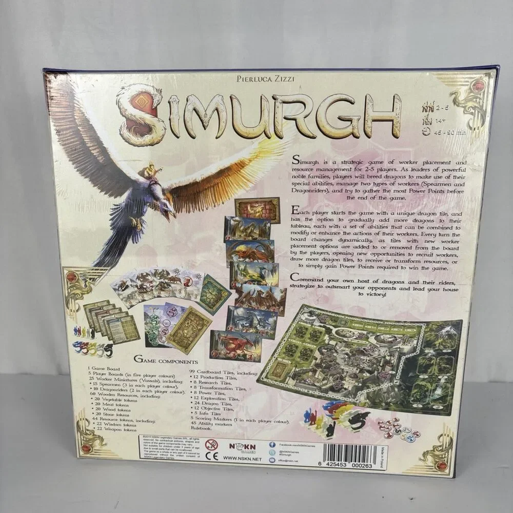 Simurgh (Board Game) NSKN Legendary worker placement resource management NEW